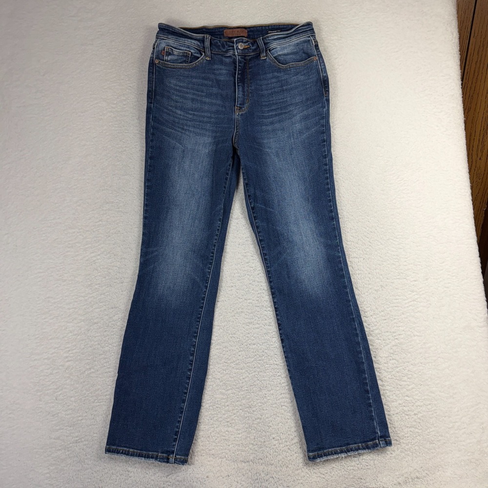 Judy Blue Jeans 13/31 Medium Wash Straight Fit Mid Rise Denim JB82561DK 31x29